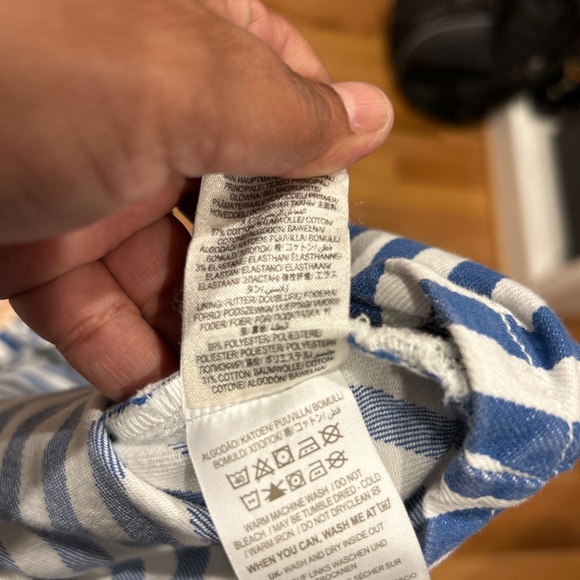 Mini Boden Girls Striped Overall Denim Dress. Size 2Y-3Y - Picture 7 of 7